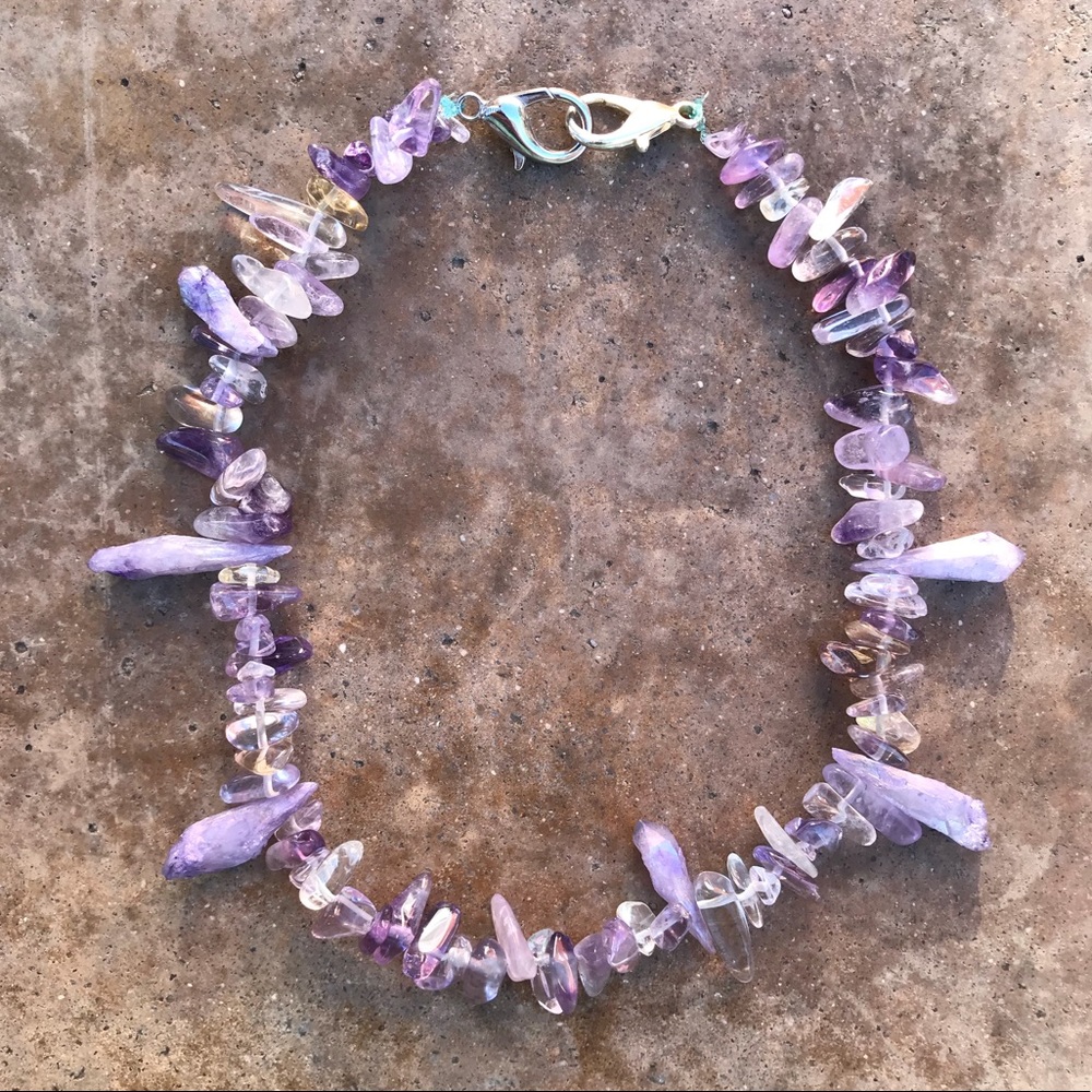 Hand crafted Amethyst Choker (only one)🦄🔮💜